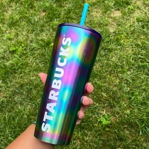 Starbucks oil slick multicolor Tumblr 24 fluid ounce